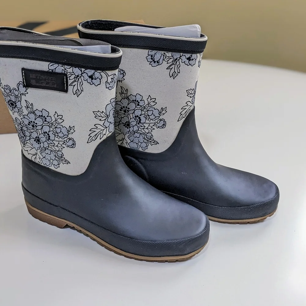 Tretorn Rain Boots Elsa William Morris Black Rain Women's size 5 - Picture 9 of 13